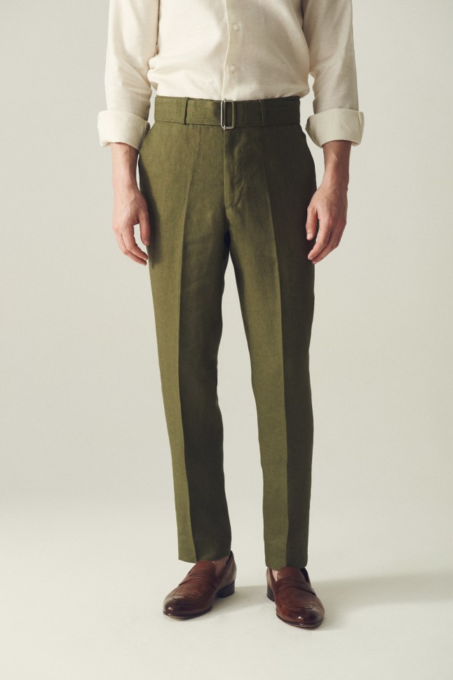 Pantalon Pegli Cinturon Lino
