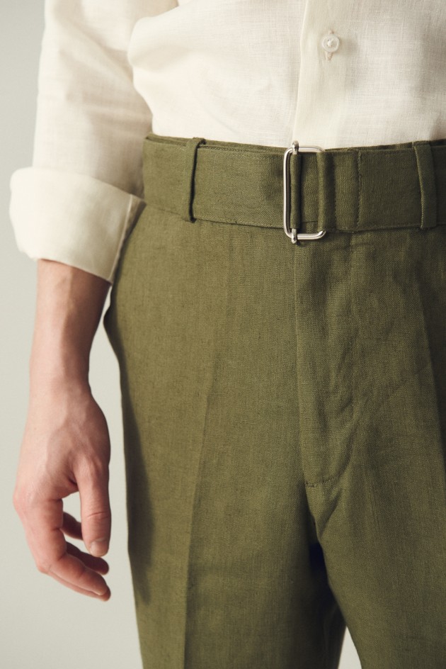 Pantalon Pegli Cinturon Lino 2