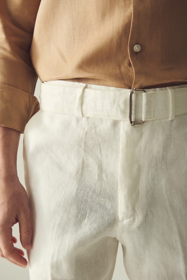 Pantalon Pegli Cinturon Lino