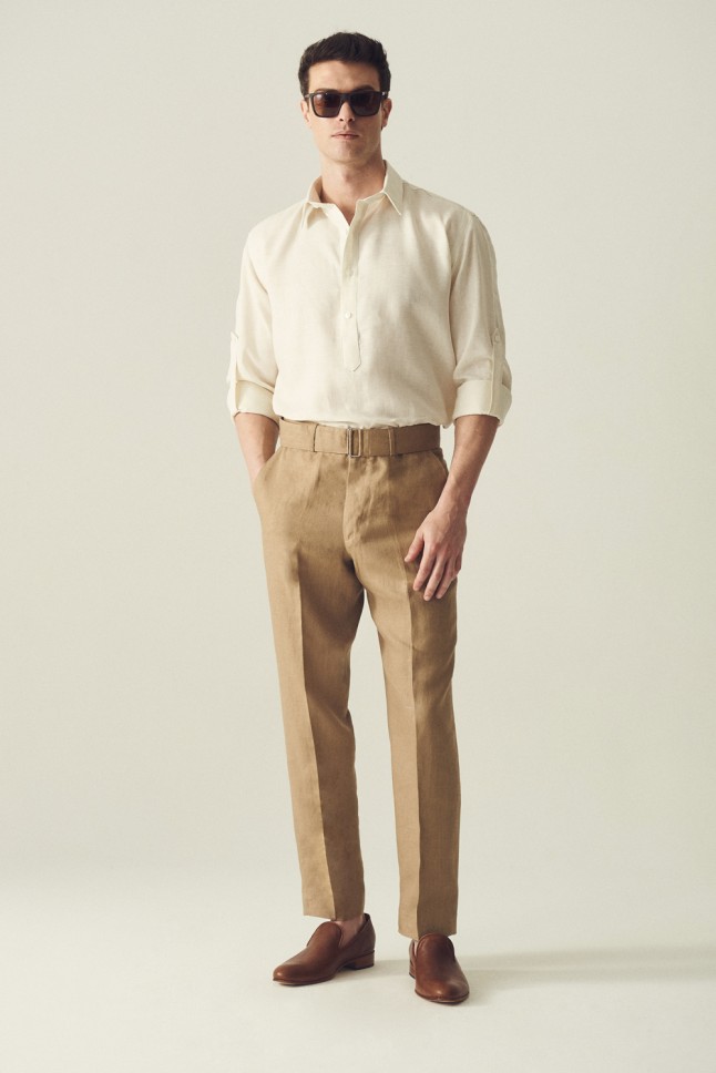 Pantalon Pegli Cinturon Lino