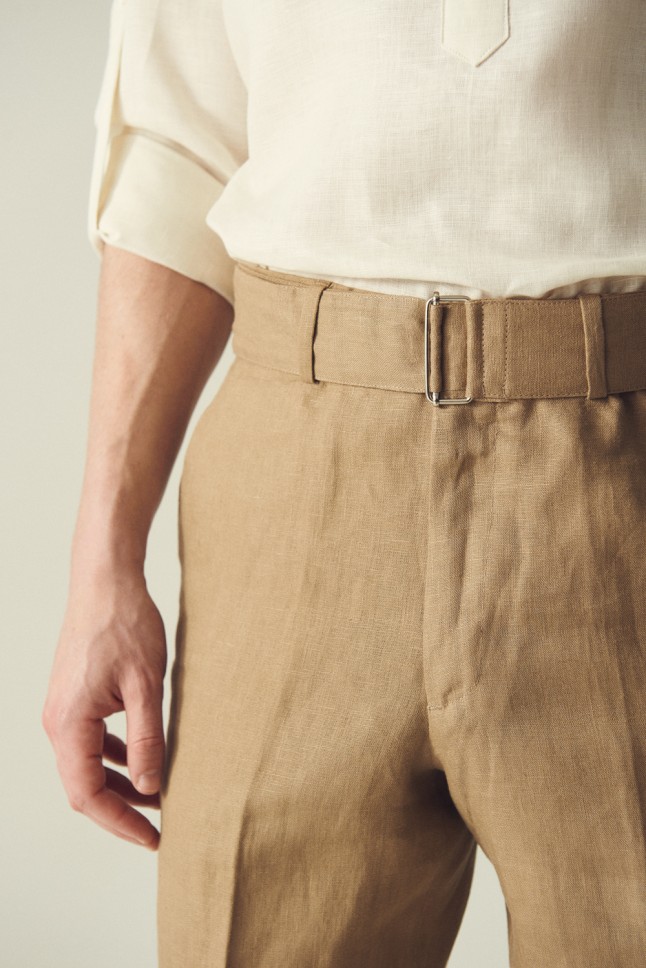 Pantalon Pegli Cinturon Lino
