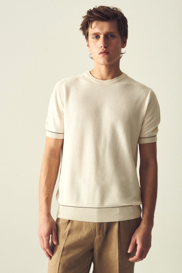 Remera Punto Pique Tejida