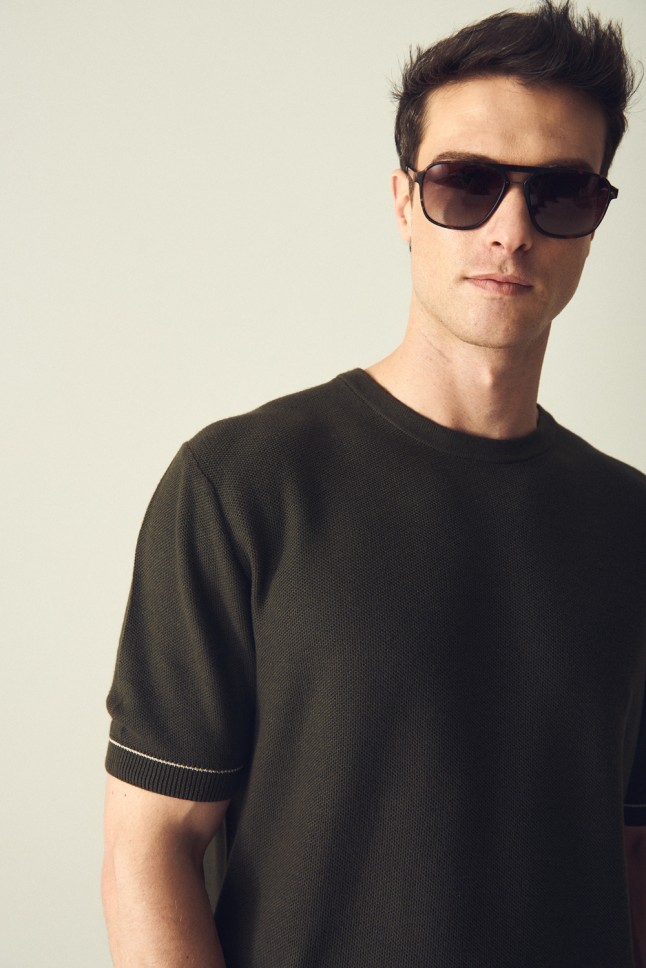 Remera Punto Pique Tejida