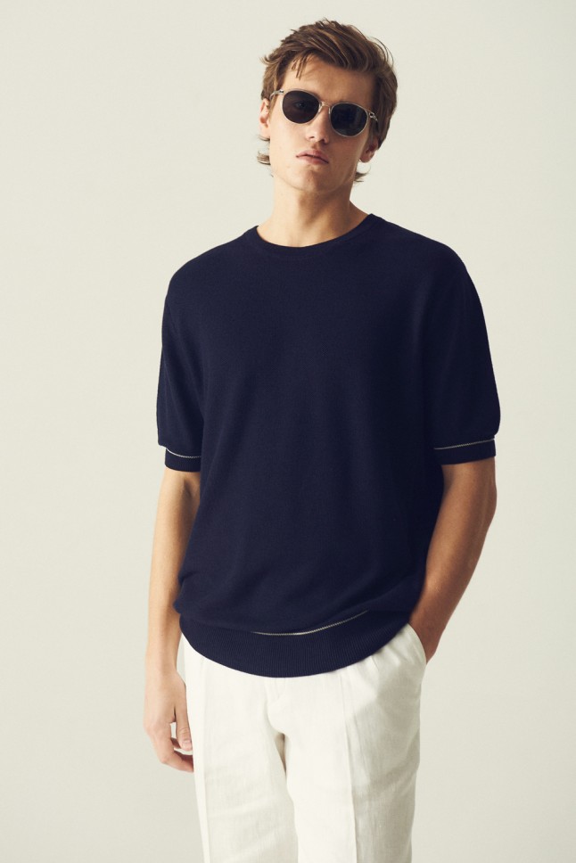 Remera Punto Pique Tejida