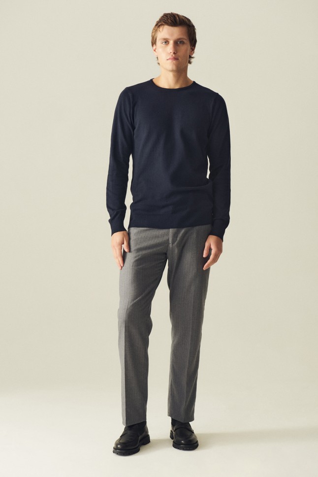 Sweater Cuello Redondo Algodón