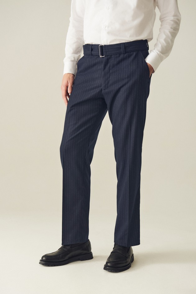 Pantalon Trama Rayas Cinturon