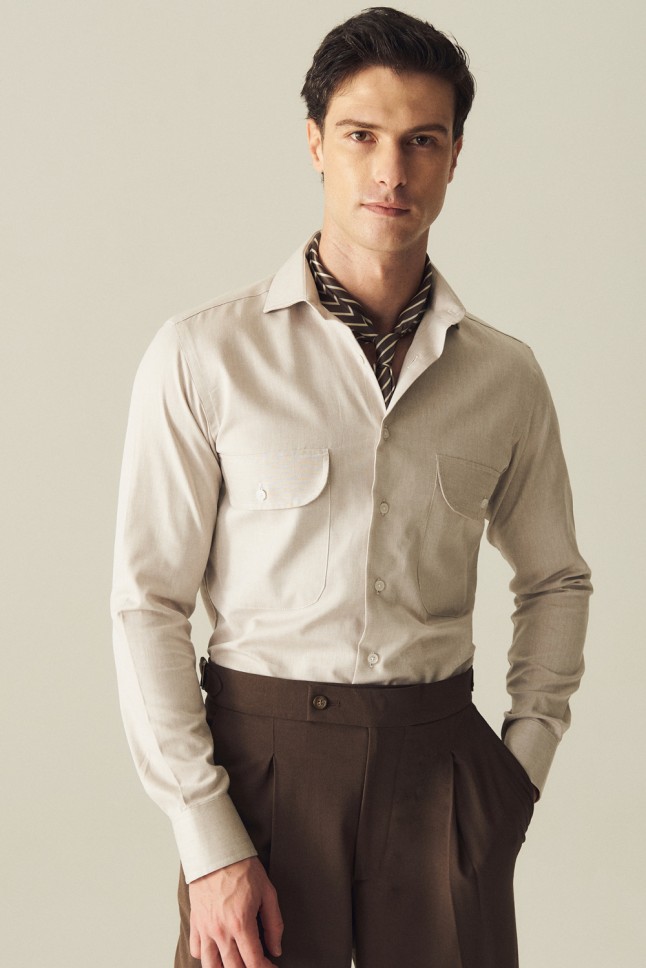 Camisa Bolsillos Oxford