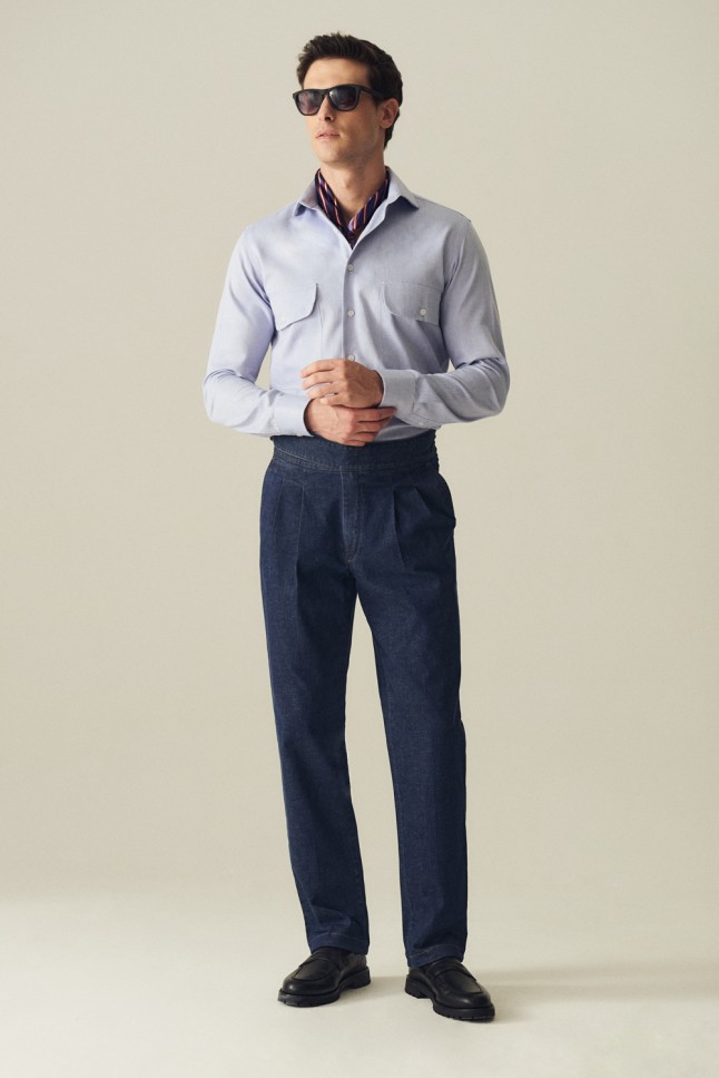 Camisa Bolsillos Oxford